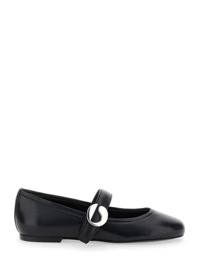Coperni Leather Ballet Flats In Black