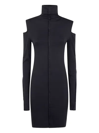 Thom Krom High Neck Mini Dress In Black