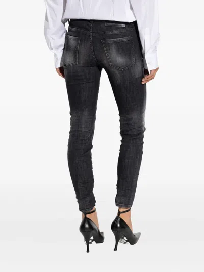 Dsquared2 Faded Distressed Jeans In Gray
