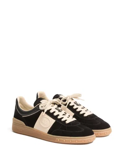 Valentino Black/ivory Upvillage Sneakers In Black