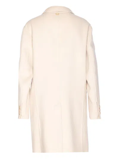 Twinset Abrigo Corto - Blanco In Gold