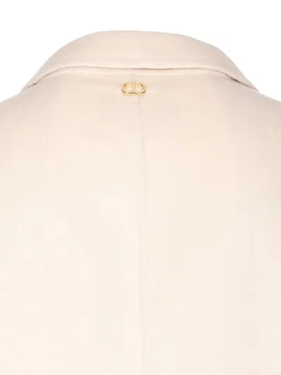 Twinset Abrigo Corto - Blanco In Gold