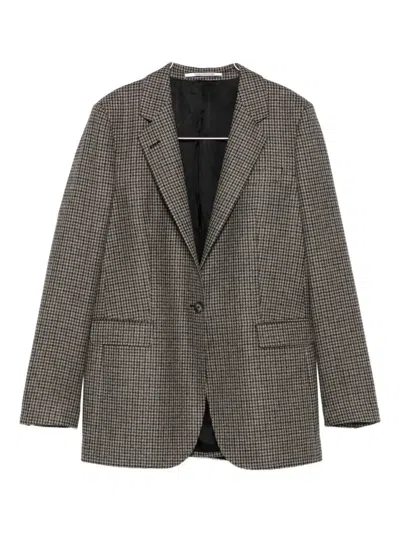 Tagliatore Adrianne Houndstooth Wool Blazer Clothing In Gray