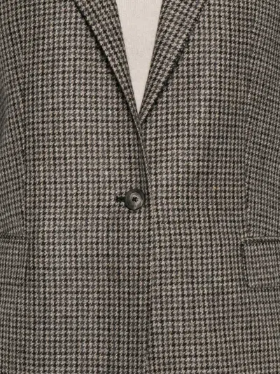 Tagliatore Adrianne Houndstooth Wool Blazer Clothing In Gray