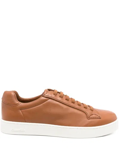 Church's Ludlow2 Leather Sneakers With Engraved Logo In Brown