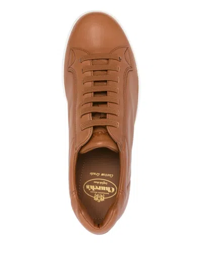 Church's Ludlow2 Leather Sneakers With Engraved Logo In Brown