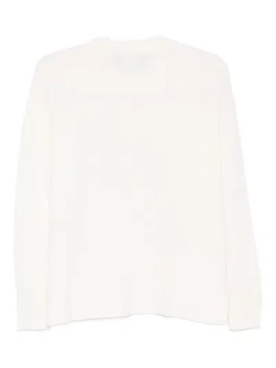 Roberto Collina Wool And Cashmere Crewneck Sweater Clothing In White