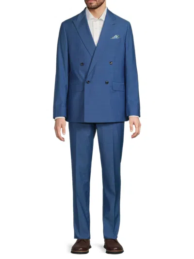Tallia Men's Peak Lapel Wool Blend Slim Fit Suit In Blue