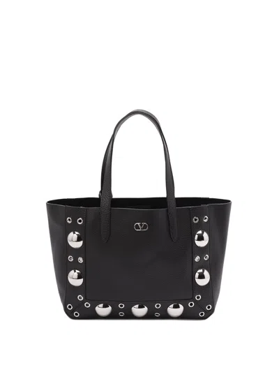 Valentino Nellcote Shopper Medium Studded Detailing In Black