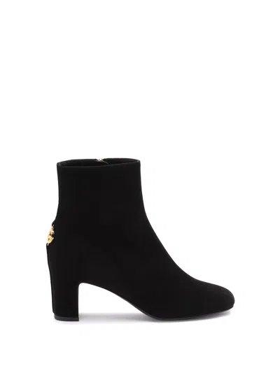 Dolce & Gabbana Suede Ankle Boot In Black