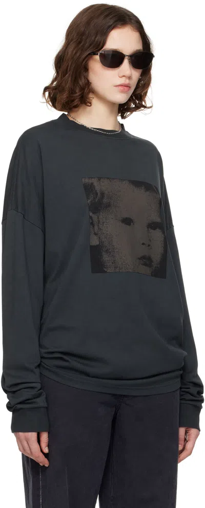 Still Kelly Black Boxy Long Sleeve T-shirt