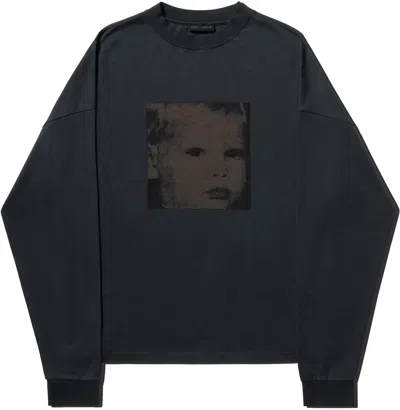 Still Kelly Black Boxy Long Sleeve T-shirt