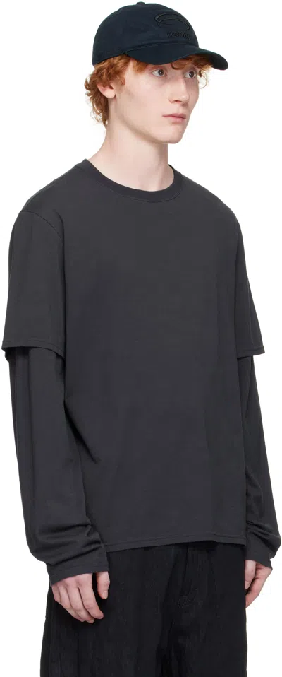 Still Kelly Black Layered 'winner' T-shirt In Black