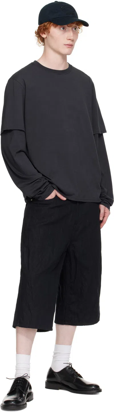 Still Kelly Black Layered 'winner' T-shirt In Black