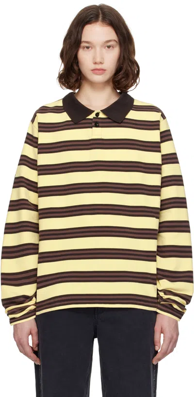 Still Kelly Yellow & Brown Oversized Polo