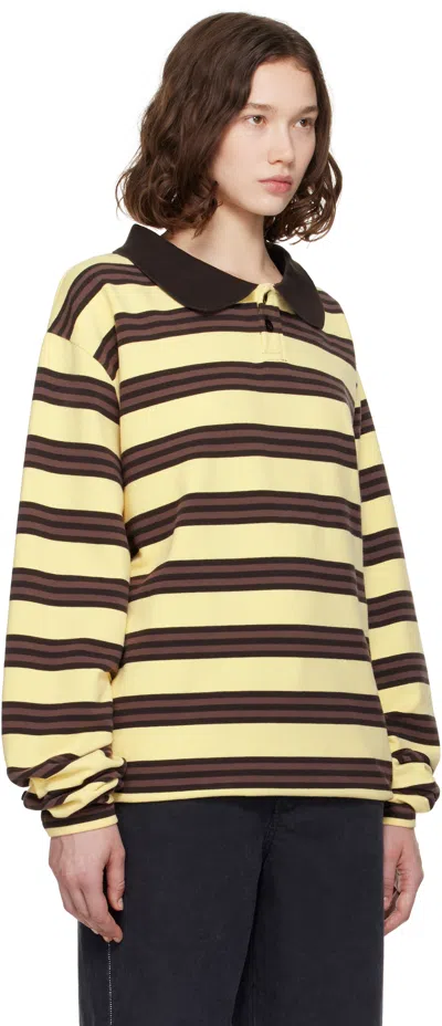 Still Kelly Yellow & Brown Oversized Polo