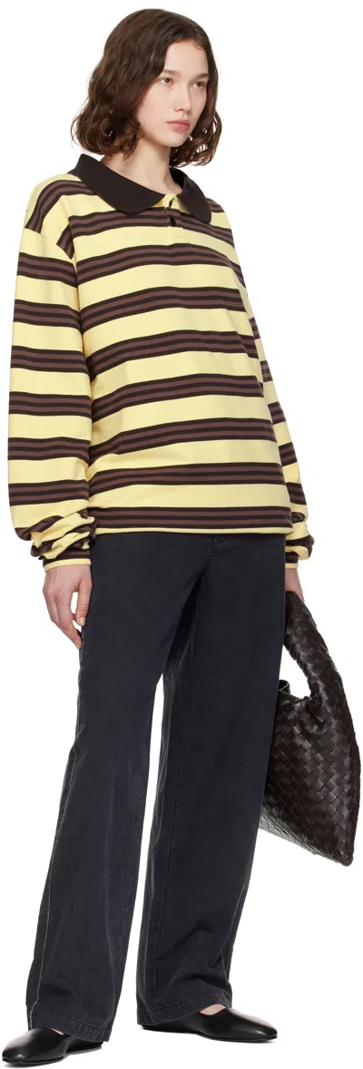 Still Kelly Yellow & Brown Oversized Polo