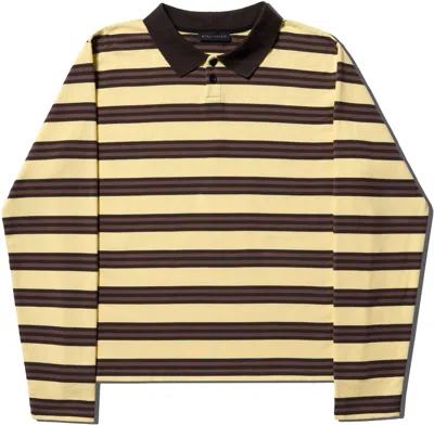 Still Kelly Yellow & Brown Oversized Polo