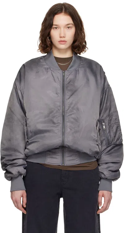 Still Kelly Gray Round Bomber Jacket