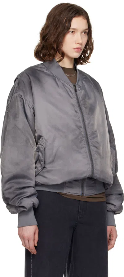 Still Kelly Gray Round Bomber Jacket
