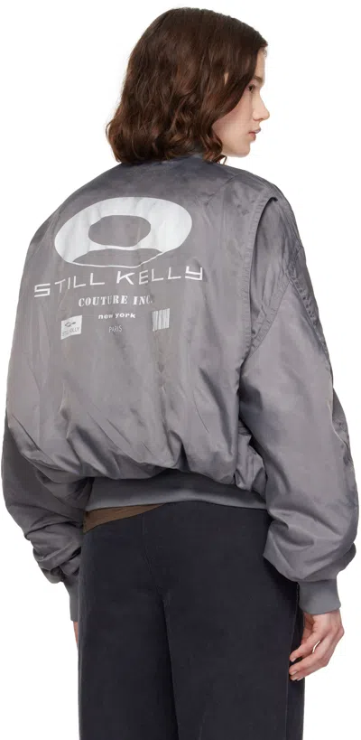 Still Kelly Gray Round Bomber Jacket