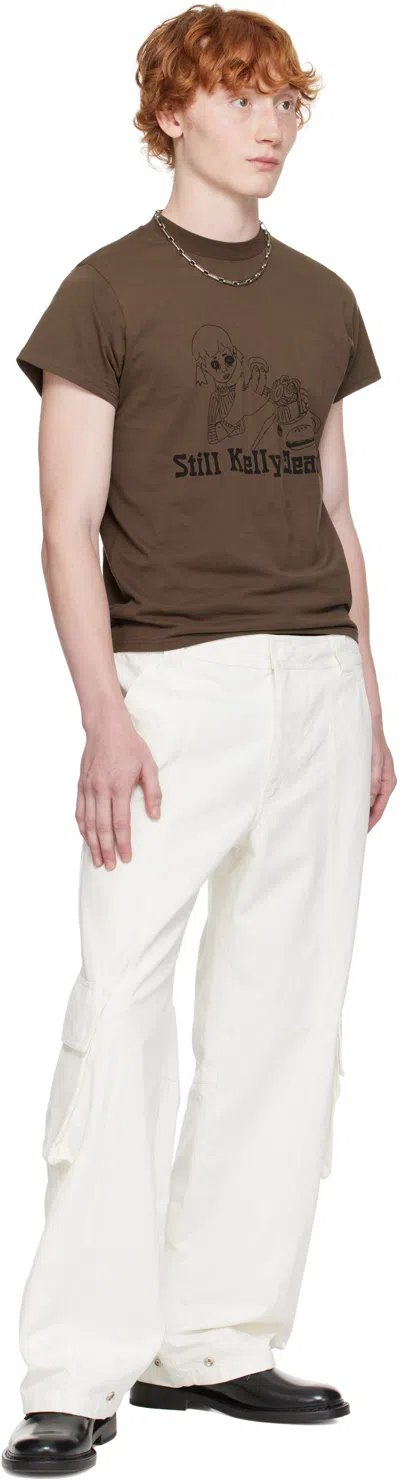 Still Kelly White Cotton Canvas Cargo Pants In White