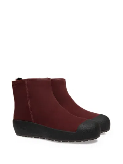 Bally Curling Zip-fastening Snow Boots In Red