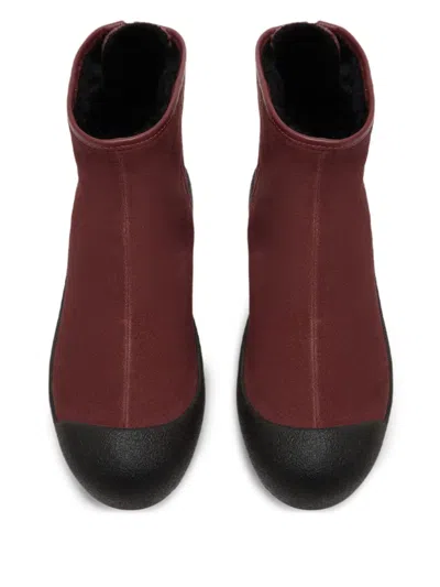 Bally Curling Zip-fastening Snow Boots In Red