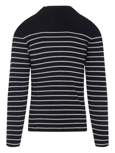 Prada Maglione In Lana Ricamata Uomo In Blue