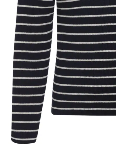 Prada Maglione In Lana Ricamata Uomo In Blue