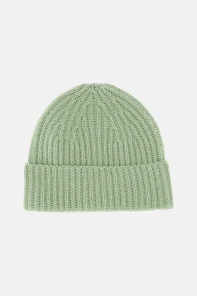 Lisa Yang Ribbed Wool Beanie In Green