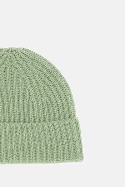Lisa Yang Ribbed Wool Beanie In Green
