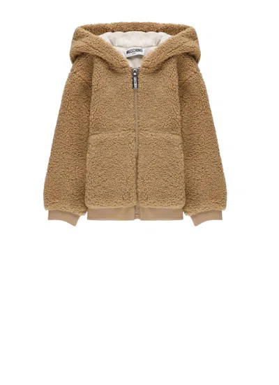 Moschino Boucle Sweatshirt In Brown