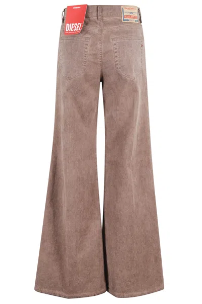 Diesel 1978 D Akemi Wide-leg Pants In Nude