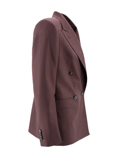 Tagliatore Tailored Jacket With Back Vent And Flap Pockets In Burgundy