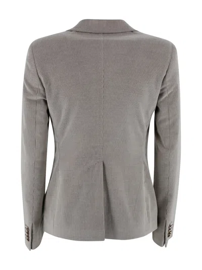 Tagliatore Tailored Blazer With Notch Lapel And Front Pockets In Gray