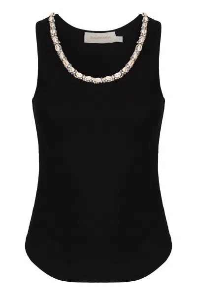 Zimmermann Illuminate Embellished Tank In Black