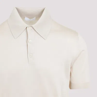 Prada Natural Silk T-shirts And Polos In White