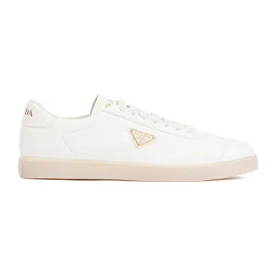 Prada Leather Sneakers In Nude