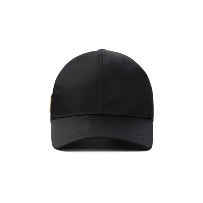 Prada Nylon Baseball Cap 6-panel Construction In Black
