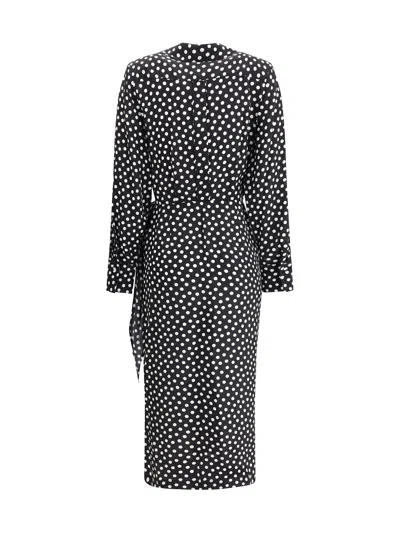 Crida Milano Black Silk Cocktail Dress In Black