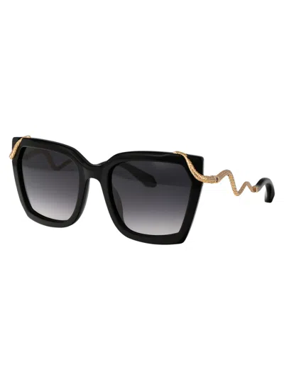 Roberto Cavalli Sunglasses Src034 M 0700 In Black