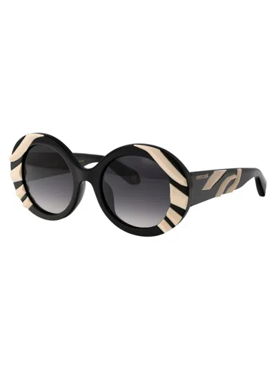 Roberto Cavalli Unisex Src010v 700y Sunglasses In Black