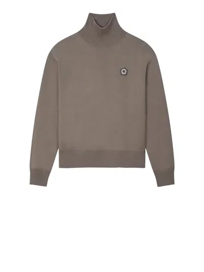 Kenzo Taupe Sweater With Logo In Gray