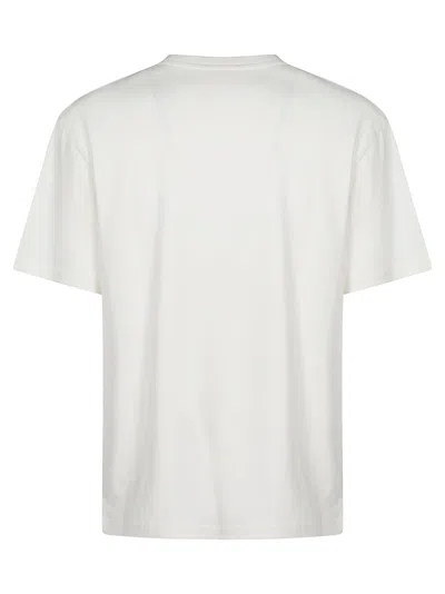 Apc A.p.c. Men White Crewneck T-shirt With Logo Embroidered On The Front In Cotton Man In White