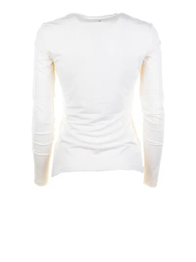 Weekend Max Mara Max Mara Weekend T-shirt In Stretch Viscose Jersey With Crew Neck In White