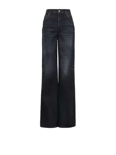 Chloé Loose Black Washed Jeans