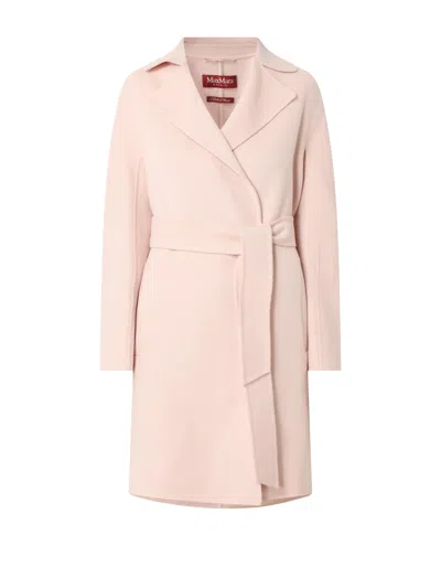 Max Mara Msttenore Wool-cashmere Midi Vestaglia Coat Coats Rose In Pink