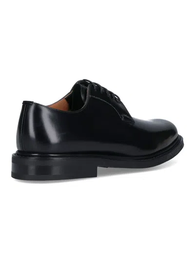 Church's Polished Black Leather Derby Shoes With Rounded Toe