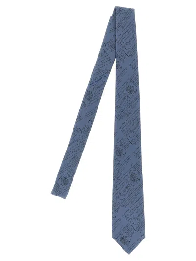 Berluti Classic Scritto Tie In Blue